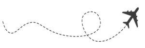 Dashed line from a plane flight